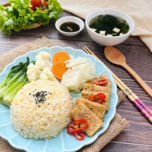 Gạo xát dối trắng - đậu lăng đỏ