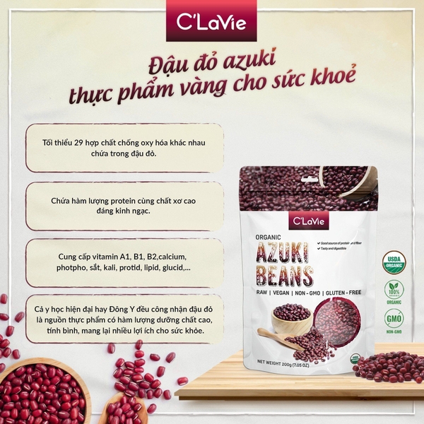 dau-do-2 Đậu đỏ Azuki hữu cơ