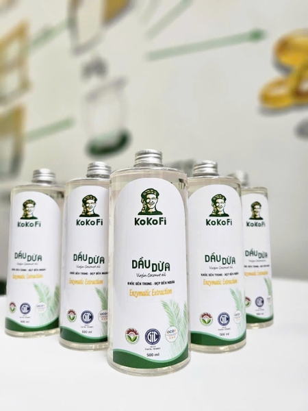 dau-dua-500ml Dầu dừa nguyên chất KoKoFi 500ml