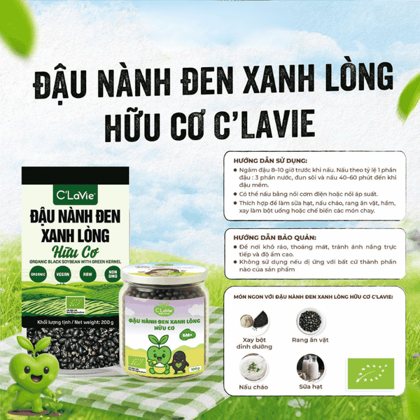 dau-nanh-den-4 Đậu nành đen xanh lòng hữu cơ