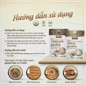 Hạt diêm mạch quinoa 3 màu hữu cơ