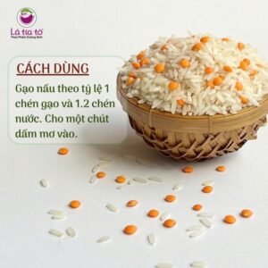 Gạo xát dối trắng - đậu lăng đỏ